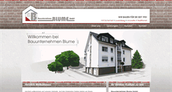 Desktop Screenshot of bauunternehmen-blume.de